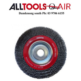 Josco 200mm x 19mm Wide Multi-Bore Crimped Wheel Brush P/n 103A + $13.50 postage