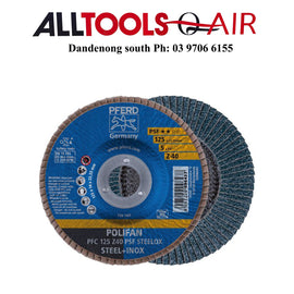 PFERD 40G POLIFAN FLAP DISC GP ZIRCONIA - PFC 125 Z 40 PSF P/N 67770124
