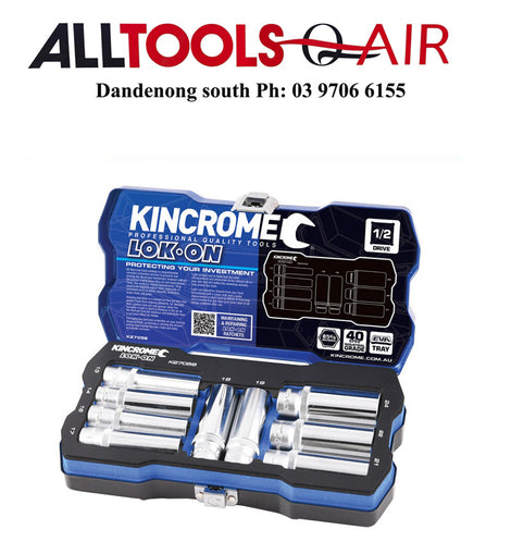 KINCROME LOK-ON™ SOCKET SET 9 PIECE 1/2