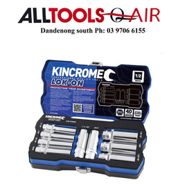 KINCROME LOK-ON™ SOCKET SET 9 PIECE 1/2" DRIVE - IMPERIAL K27059 INC FREE DELIVERY