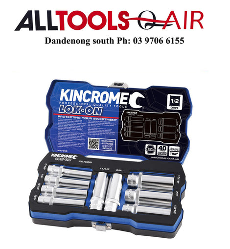 KINCROME LOK-ON™ SOCKET SET 9 PIECE 1/2