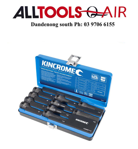 KINCROME HEX IMPACT SOCKET SET 10 PIECE 1/2