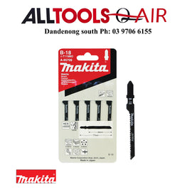 Makita Wood Jigsaw Blade B-18 HCS 77mm x 14tpi / Fine Scroll / Wood 2-35mm - 5 pack P/n A-85709 + $5.50 Postage