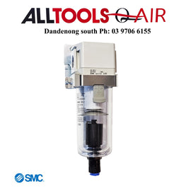 SMC AIR FILTER  ASSEMBLY WITH AUTO DRAIN P/N AF40-04BD-D 1/2 BSP PORTS + $11 DELIVERY