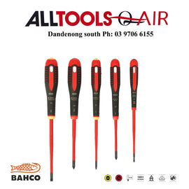 Bahco ERGO™ Slim VDE Insulated Slotted and Phillips Screwdriver Set - 5 Pcs P/n BE-9881SL-XE + $13.50 Postage