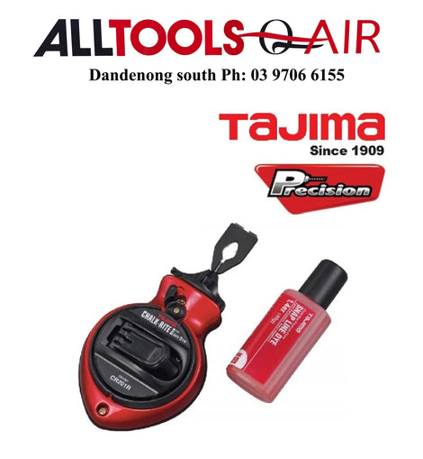 Tajima Chalk-Rite II Extra Bold Chalk Line Reel and Chalk Red P/n CR201R-PR + $11.00 Postage