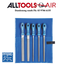 PFERD 5PC 3rd CUT (Smooth) FILE SET  IN ROLL CASE P/N 11801543 INC FREE DELIVERY