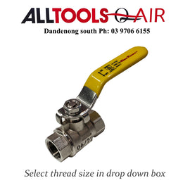 A.G.A. Approved Full Bore Brass Ball Valve With Various Thread Sizes + $11.00 Postage
