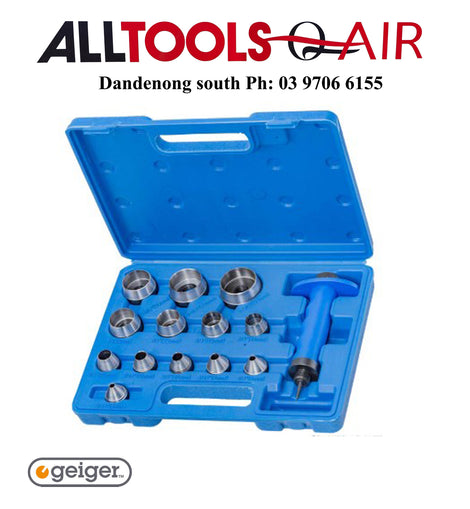 Geiger Wad Punch 14Pc Set With Centre Punch P/n GGPS + $13.50 postage