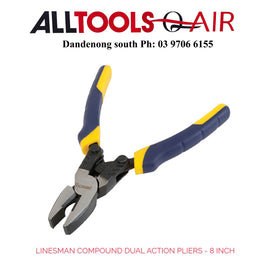 Linesman Compound Dual Action Pliers - 8 Inch P/n IMPCPL8 + $10.60 postage