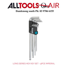 9Pce IMPERIAL-Long Series Hex Key Set -P/n IMPHKS9PI + $10.60 postage