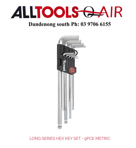 9Pce METRIC-Long Series Hex Key Set -P/n IMPHKS9PM + $10.60 postage