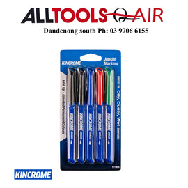 Kincrome Permanent Fine Tip Marker 5 Pack Assorted Colours p/n K11805 + $10.60 postage