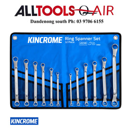 Kincrome Ring Spanner Set 12 Piece - Metric & Imperial P/n k3052 in Free Delivery