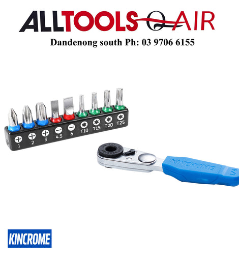 Kincrome Mini Ratchet Bit Set 10 Piece P/n K5014 + $11.00 Postage