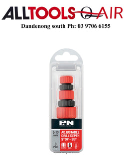 P+N 3pce Adjustable Drill Depth Stop Set 3-13mm P/n 149060020