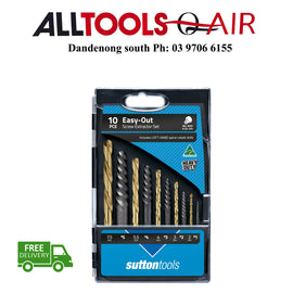 Sutton 10 Pce Screw Extractor Set With L/H Drills – Easy-Out P/n M603S20L