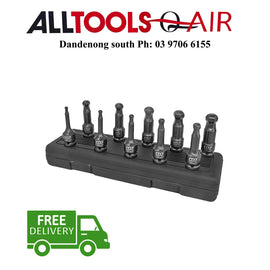 M7 1/2" IMPACT SOCKET SET BALL END IN HEX METRIC 6-19mm P/n MB47010M inc Delivery