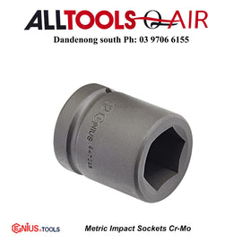 Genius 1" Drive Metric Impact Sockets Cr-Mo Various Sizes