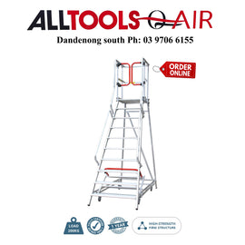 Monstar Pro 10 Steps Aluminium Rolling Platform - Order Picker Ladder - 200kg Rated + $44.00 Delivery to metro areas