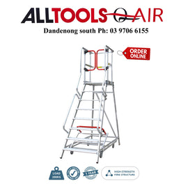 Monstar Pro 8 Steps Aluminium Rolling Platform - Order Picker Ladder - 200kg Rated + $44.00 Delivery to metro areas