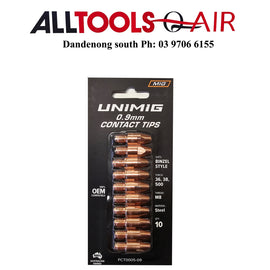 UNIMIG BINZEL STYLE CONTACT TIPS 0.9MM PACK OF 10 P/n PCT0005-09