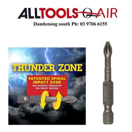 Alpha Thunderzone PH2 x 50mm Impact Power Bit- Handipack (10 bits) P/N PH250SSH