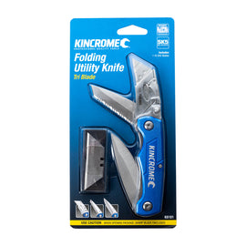 Kincrome Folding Utility Knife Tri Blade P/n K6101