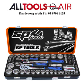 SP 1/4"DR, 3/8"DR & 1/2"DR SOCKET SET - 12PT METRIC/SAE - 59PC P/n SP20280 inc free delivery