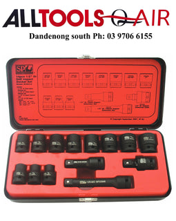 SP 1/2"DR  IMPACT SOCKET SET - 14 pc IMPERIAL - P/n SP20315 + $13.50 postage