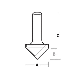 Carbitool 2 Flute – VEE GROOVE BIT 31.3 X 90 DEG TCT 1/2 P/n T128-1/2+$10.60 Postage