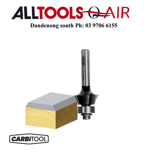 Carbitool  2 Flute Bevel Trim Bit 19.3mm x 30 deg With Bearing P/n T192.30 B+ $10.60 Postage