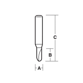 Carbitool  4.8mm Single Flute – Veining Bit – Solid Carbide P/n T306+ $10.60 Postage