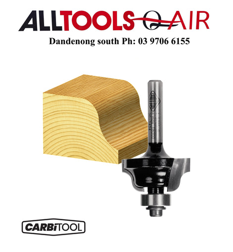 Carbitool  2 Flute – 4mm Radius Roman Ogee Bit with Ball Bearing  – Carbide Tipped P/n T5705B+ $10.60 Postage