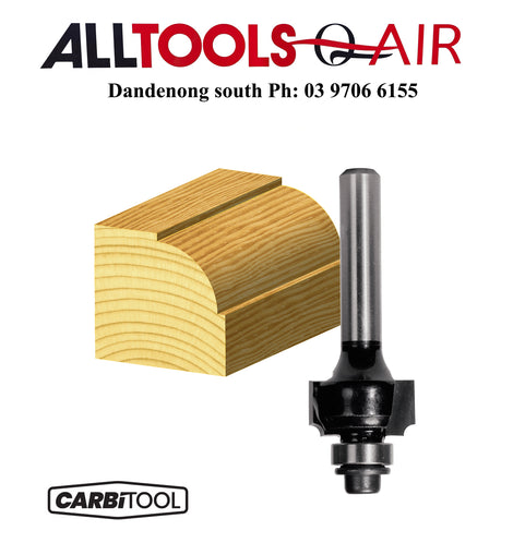 Carbitool  2 Flute – 7.9mm Radius Beading Bit with Ball Bearing – Carbide Tipped P/n T610B+ $10.60 Postage