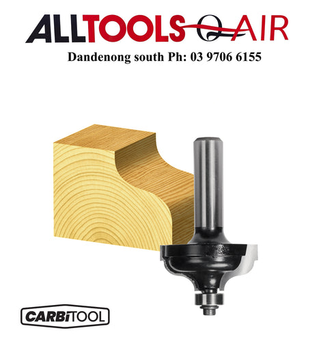 Carbitool  2 Flute – 6.35mm Radius Ogee Bit with Ball Bearing Guide – Carbide Tipped P/n T7508B1/2+ $10.60 Postage