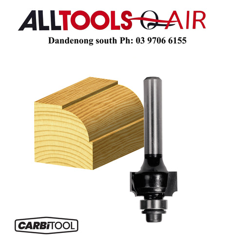 Carbitool  2 Flute – 7.90mm Radius Beading Bit with Ball Bearing Guide – Carbide Tipped P/n T610B1/2+ $10.60 Postage