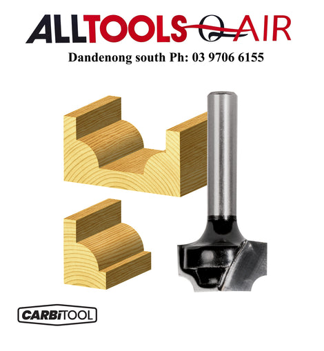 Carbitool  2 Flute – 4.00mm Radius Beading Bit Wide Flat Bottom – Carbide Tipped P/n TBW4+ $10.60 Postage