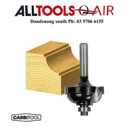 Carbitool  2 Flute 9.50mm Radius Classical Cove Bit with Ball Bearing Guide – Carbide Tipped P/n TC712B+ $10.60 Postage