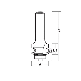 Carbitool  2 Flute – Drawing Line Bit with Ball Bearing Guide – Carbide Tipped P/n TDL4B+ $10.60 Postage