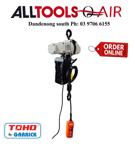 Toho 500kg 3mtr Electric Chain Hoist 240V P/n TECH0053 inc Delivery to Metro Area's