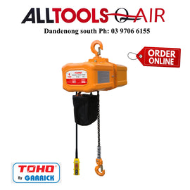 TOHO Electric Chain Hoist Single Phase 2T x 6M  P/n TECH0206 inc Delivery to Metro Area's