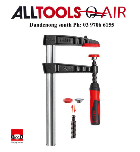 BESSEY malleable cast iron screw clamp TG with 2‑component plastic handle Various Sizes + Freight