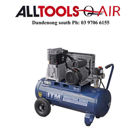 ITM AIR COMPRESSOR, BELT DRIVE, 3.0HP 50LTR FAD 318L/MIN P/n TM351-30050