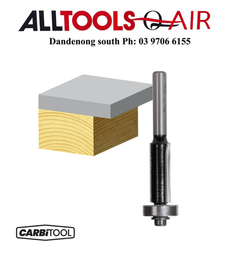 Carbitool  2 Flute – Overhang Trimming Bit with Ball Bearing Guide – Carbide Tipped P/n TO8012B+ $10.60 Postage