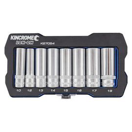 KINCROME LOK-ON™ SOCKET SET 8 PIECE 3/8" DRIVE - METRIC P/N K27054 INC FREE DELIVERY